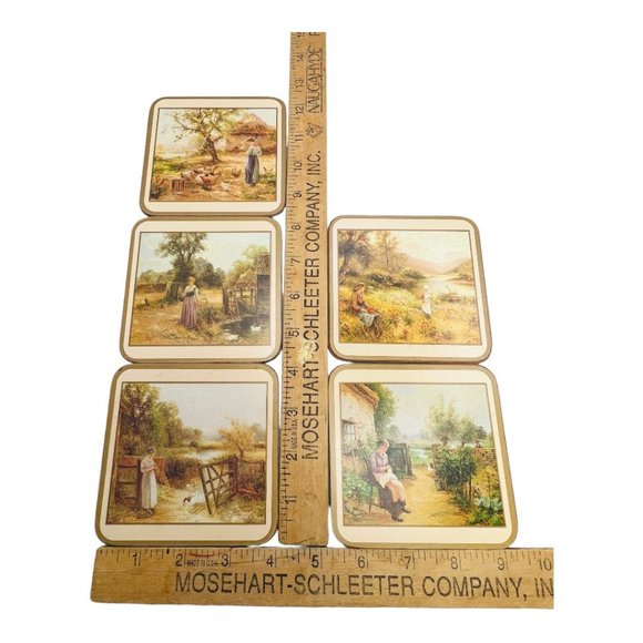 Set of 5 Pimpernel Coasters Country Lifestyle Vintage - Picture 8 of 10